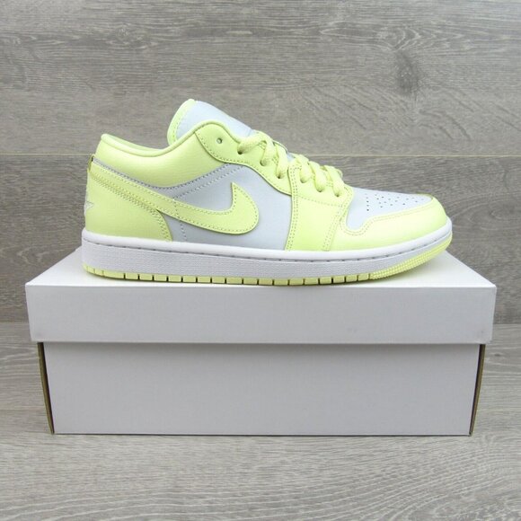 Air Jordan 1 Low Women's Size 9 Platinum White Citron Lemonade NEW - Picture 2 of 16